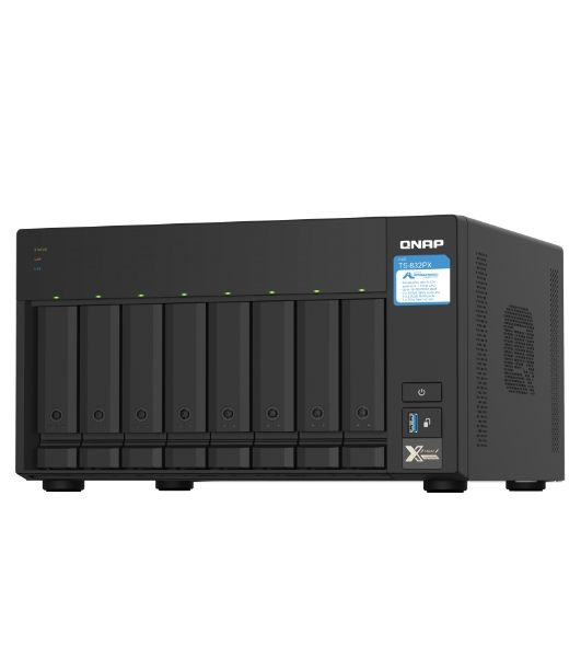 Сетевое хранилище без дисков SMB QNAP TS-832PX-4G 8-Bay NAS, AL324 64-bit quad-core 1.7GHz, 4Gb DDR4 SO-DIMM RAM (up to 1x16 Gb), 8 x 3.5"/2.5" drive slots, 2 x 10GbE SFP+ LAN, 2 x 2.5 GbE LAN, 3 x USB 3.2, PCIe slotGen.2 x 2, 3xUSB 3.2