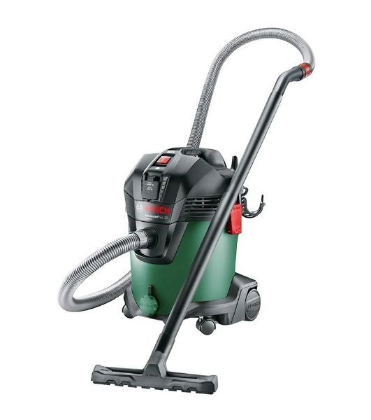 Строительный пылесос Bosch AdvancedVac20 зеленый, 300/1200 Вт, уборка сухая/влажная, пылесборник мешок/контейнер, 20 л
