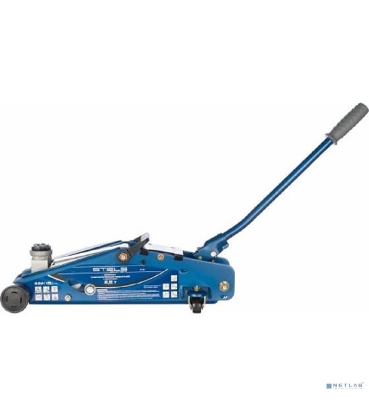 Домкрат Stels 51132 гидравлический подкатной с фиксатором 2.5 т safety pin 140-385 мм в кейсе