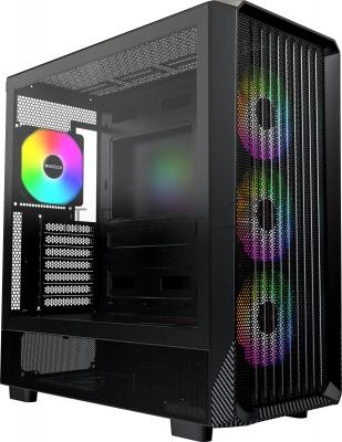Компьютерный корпус Montech X5 черный без БП ATX 4x120мм 1xUSB2.0 1xUSB3.0 audio bott PSU