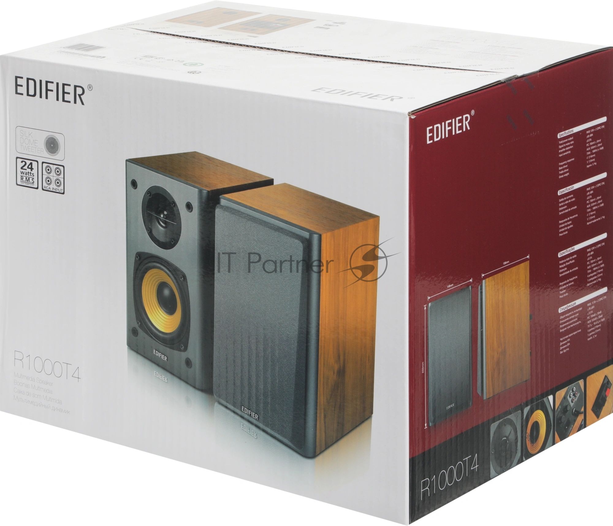Колонки Edifier R1000T4 Wood Brown (24W)