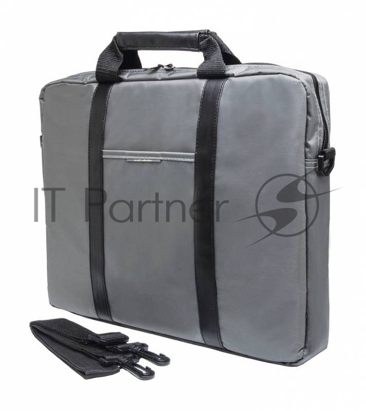 Сумка для ноутбука 15.6" PC Pet PCP-1003GR серый/черный нейлон