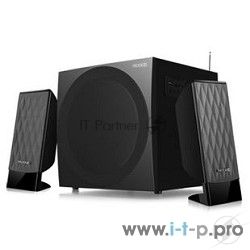 Колонки MICROLAB M-300U 2 колонки+сабвуфер дерево чёрные (38W RMS), FM-тюнер
