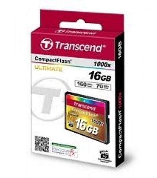 Флеш карта Transcend Ultimate TS16GCF1000/CF (Compact Flash)/16 ГБ/UDMA 7, VPG 65/160 МБ/с