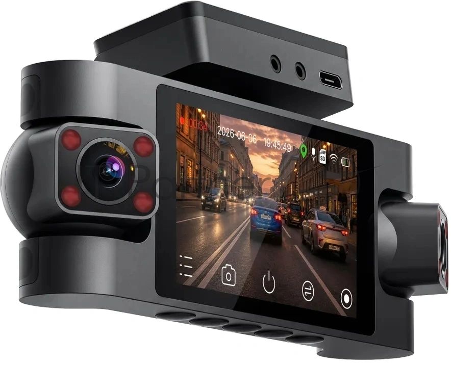 Видеорегистратор TrendVision Proof 360 GPS Ultra черный 2Mpix 2160x3840 2160p 150гр. GPS SigmaStar SSC8838G