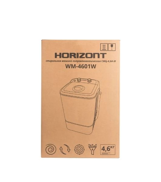 Стиральная машина Horizont WM-4601W черная, загрузка вертикальная 4.6кг, класс: A