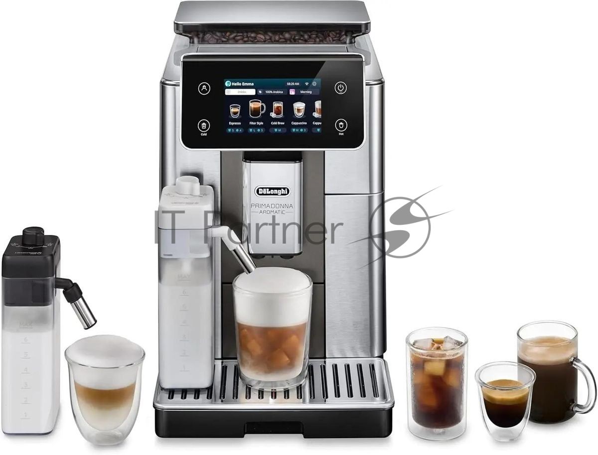 Кофемашина Delonghi ECAM630.75.TM 1450Вт черный/серебристый
