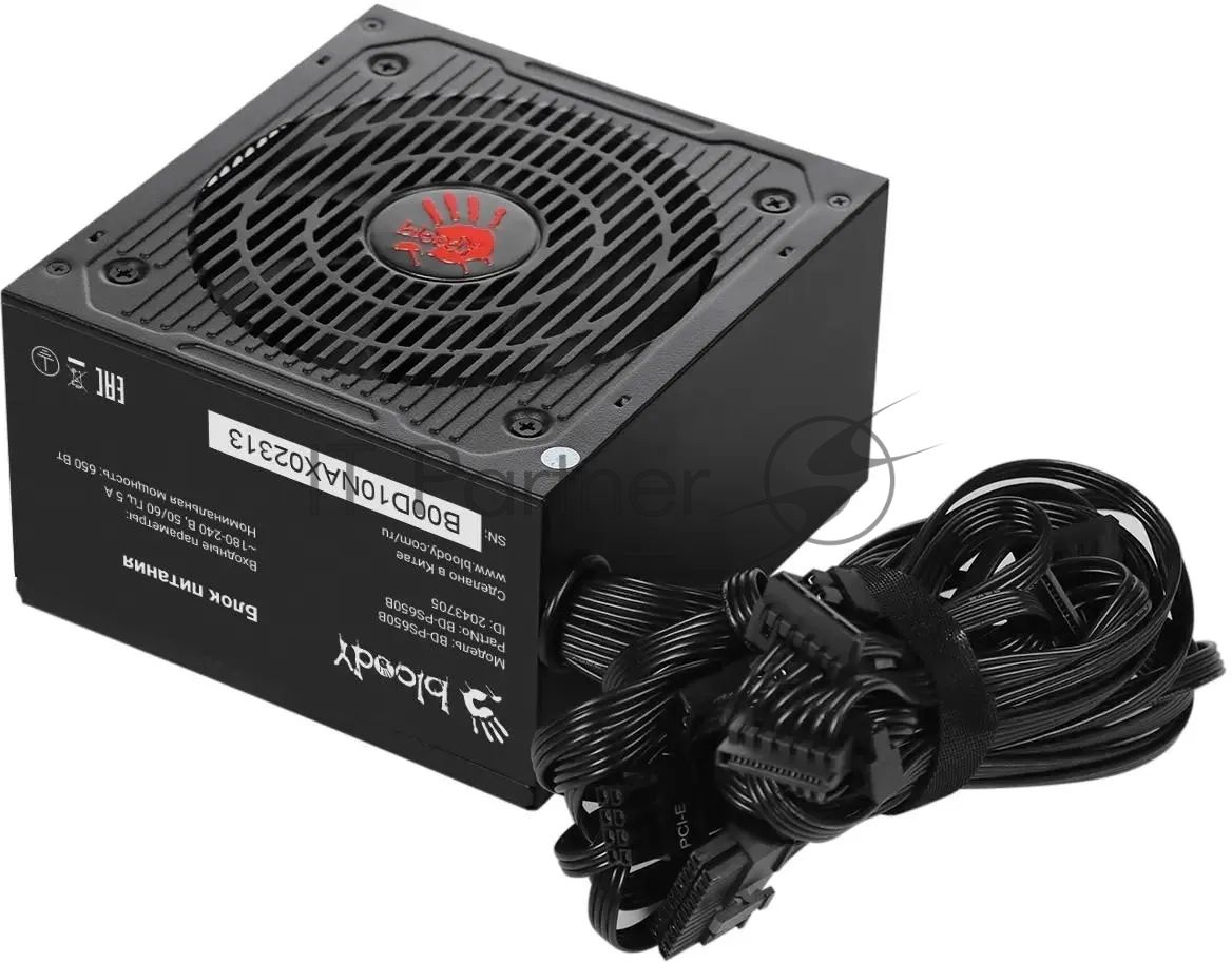 Блок питания Bloody BD-PS650B, 650Вт, 80 PLUS Bronze, 120мм, черный