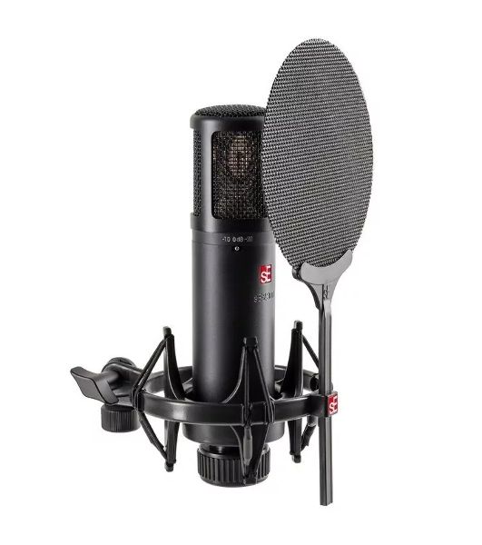 Микрофон конденсаторный sE Electronics SE 2300 20 Гц - 20 кГц, кардиоида, восьмерка, всенаправленная, комплектация: металлический поп-фильтр, держатель типа паук, резьбовой переходник на микрофонную стойку