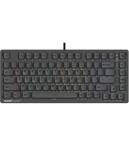 Клавиатура A4Tech Bloody MS76 проводная, USB Type-A, темно-серый