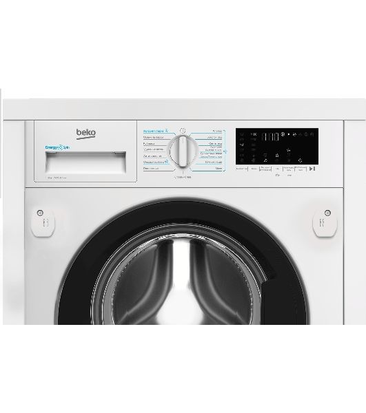 Стиральная машина встраиваемая Beko BI3DBT8841W белый, загрузка фронтальная 8 кг, 1400 об/мин, класс A