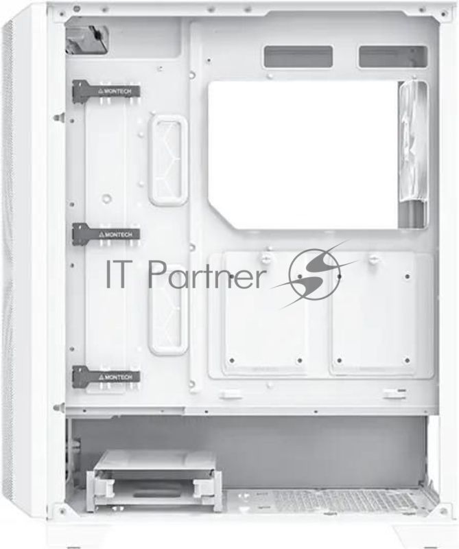 Компьютерный корпус Montech SKY ONE Lite белый без БП ATX 3x120mm 2xUSB3.0 1xUSB3.1 audio bott PSU