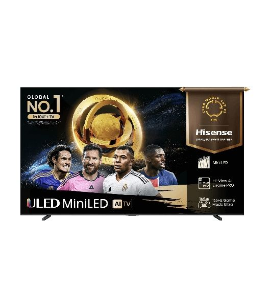 Телевизор Hisense 100" 100U7Q черный Mini-LED UHD 165Hz Smart TV