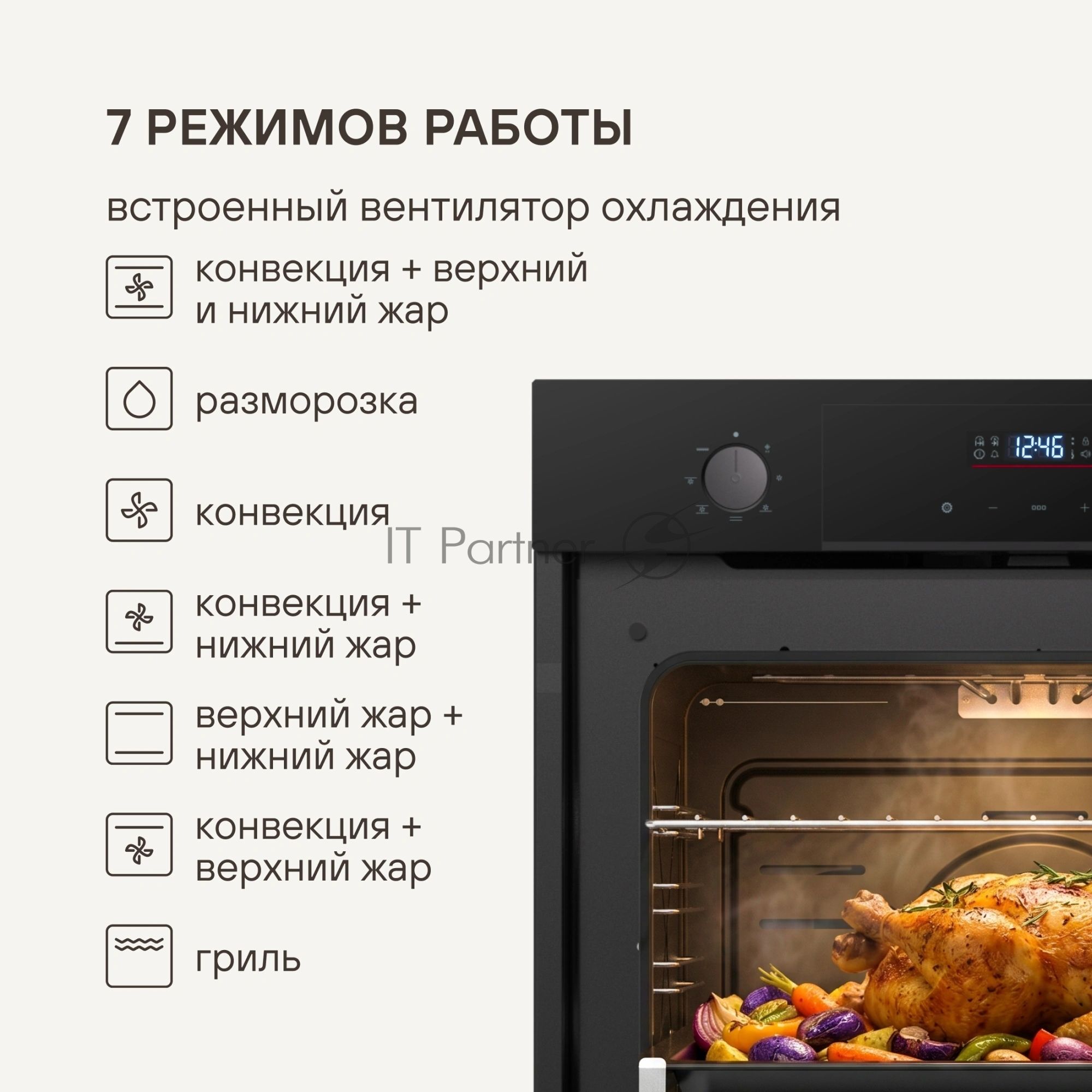 Духовой шкаф Электрический Rondell REO 6471 BG черный