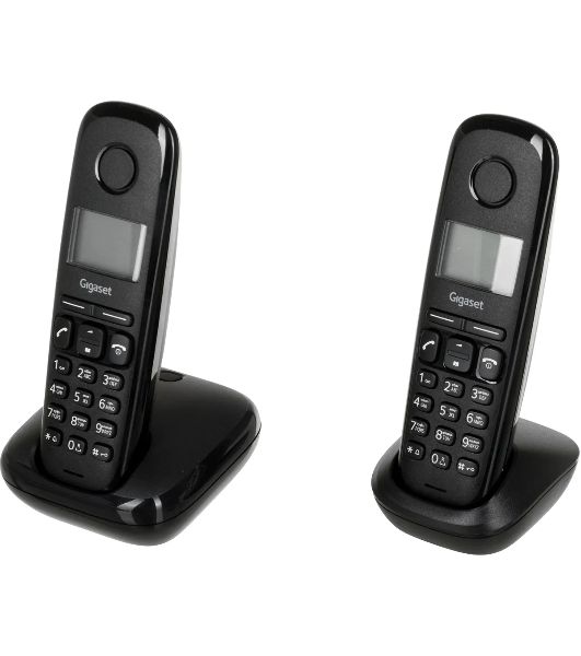 Радиотелефон Dect Gigaset A170 DUO черный (труб. в компл.:2шт) АОН