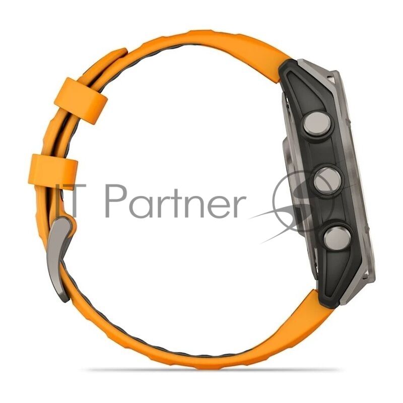 Умные часы Garmin Fenix 8 1.4" AMOLED, Wi-Fi, Bluetooth, NFC, 100м, титановый серый / оранжевый