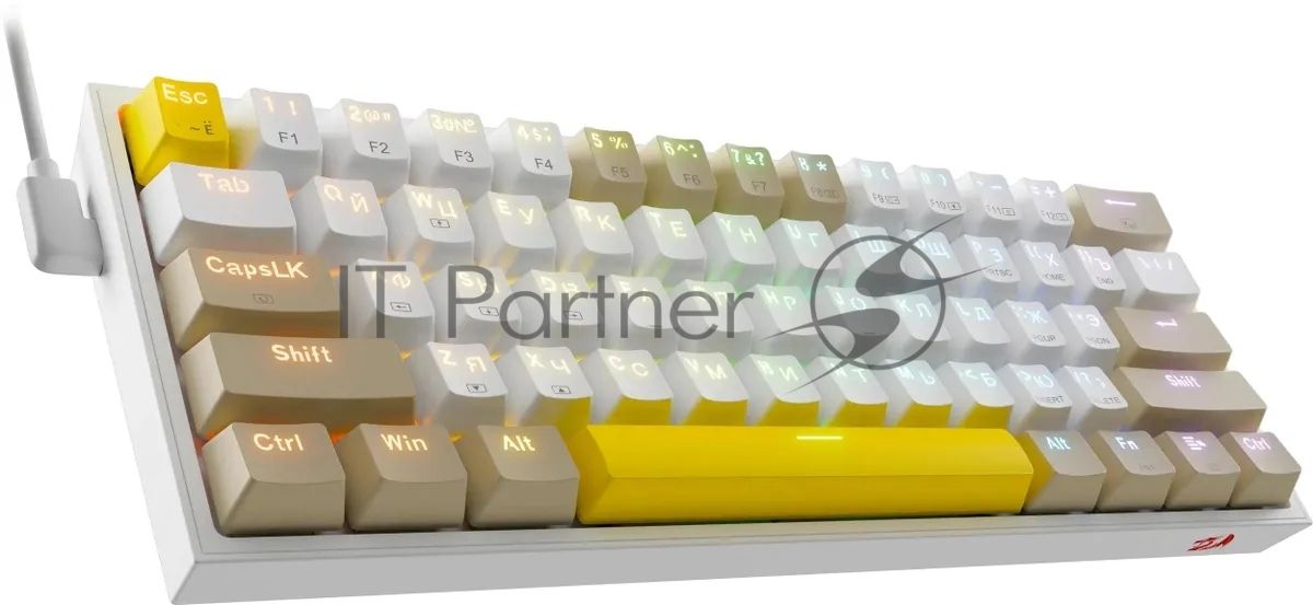 Клавиатура Redragon Fizz проводная, USB Type-A, белый