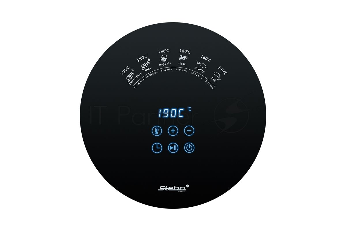 Аэрофритюрница Steba HF 1000 белый/чёрный, 1500 Вт, 3.5 л, 0.5 кг, съёмная чаша, антипригарное покрытие, таймер