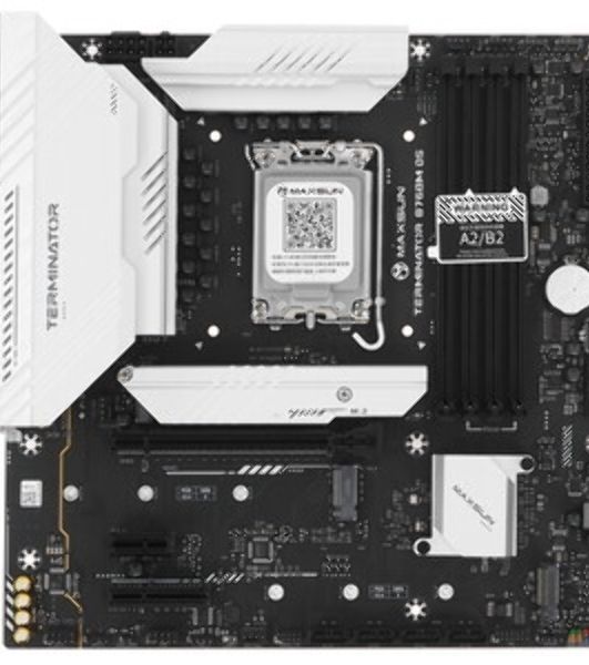 Материнская плата MAXSUN MS-Terminator B760M D5 V2, LGA1700, B760, 2*DDR5, 3*SATA3, 3*M.2, 2*USB 3.2, 6*USB 2.0, 1*PCIEx16, 1*PCIEx1, VGA+HDMI, mATX