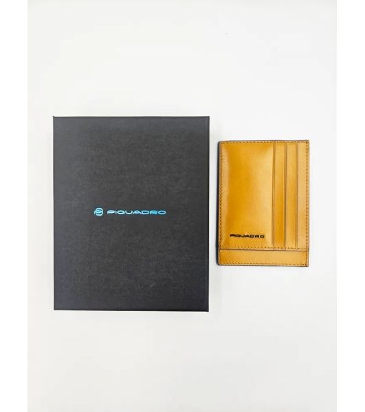 Картхолдер Piquadro Blue Square PP2762B2R/G шафрановый, натуральная кожа