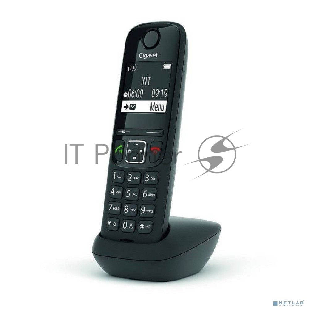 Дополнительная трубка Dect Gigaset AS690HX черный для AS690