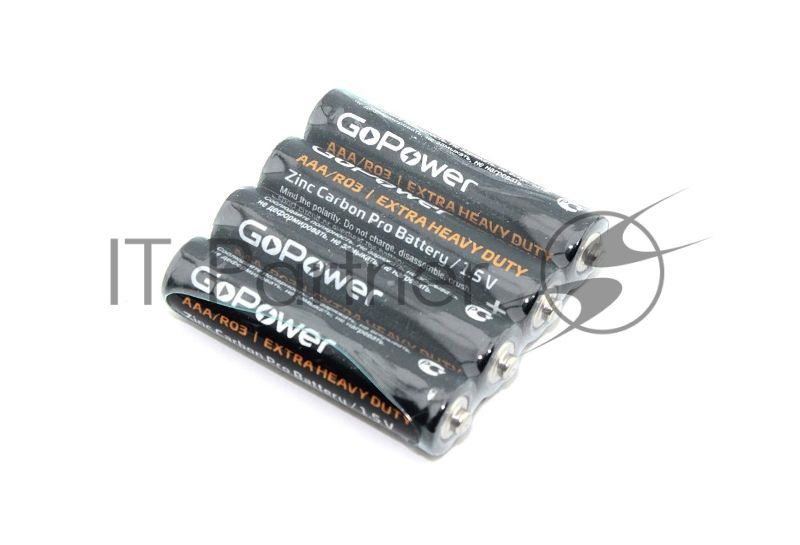 Батарейка GoPower R03 (ААА) SR4 4шт.