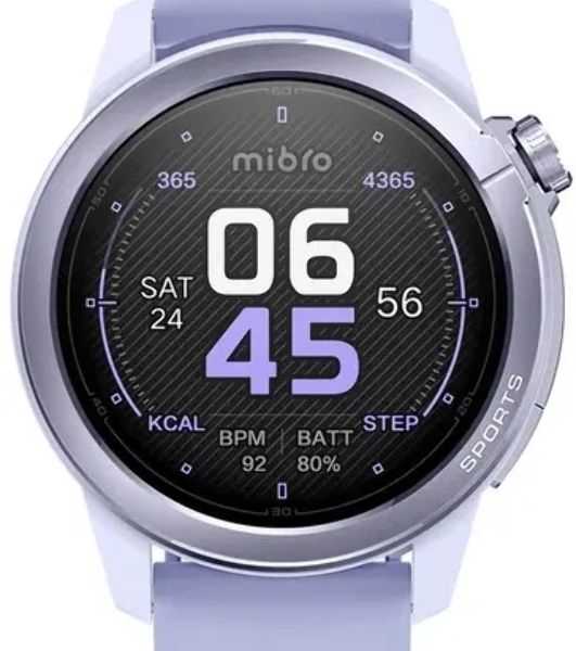 Умные часы Mibro GS Active2, 1.32" AMOLED, Bluetooth, NFC, WR50, фиолетовый
