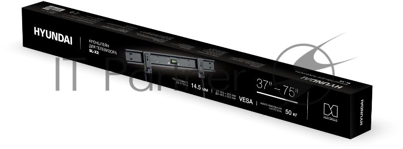 Кронштейн для телевизора Hyundai SL-X2 черный 37"-75" макс.50кг настенный фиксированный