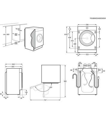 Встраиваемая стиральная машина Electrolux EWN7F447WI класс:B загрузка до 7кг