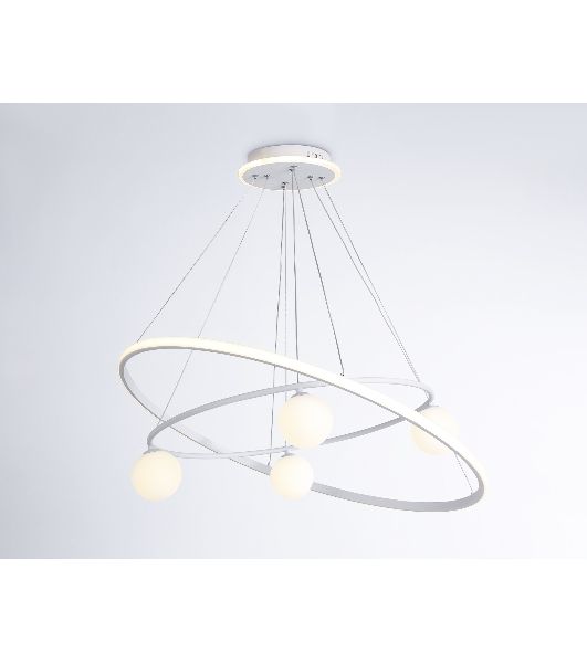 Светильник Ambrella light FL66326/1+4 WH белый 92W 3000K-6400K+G9/4 D800/600*1200 (ПДУ ИК)