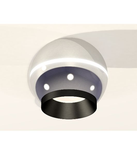 Светильник Ambrella Light XS1104001 PSL/PBK серебро полированное/черный полированный MR16 GU5.3 LED 3W 4200K (C1104, N7031)
