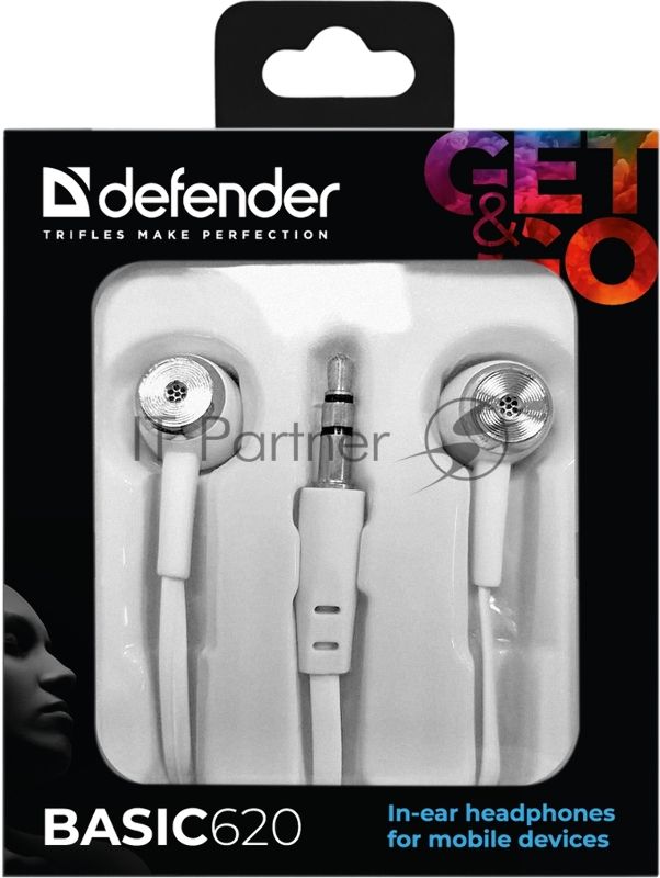 Нaушники Defender BASIC 620 белый