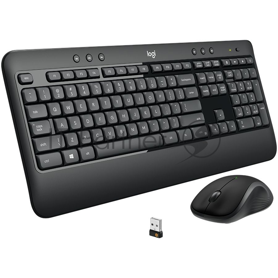 Комплект клавиатура+мышь Logitech MK540 Advanced беспроводной, USB, 1000 DPI, чёрный