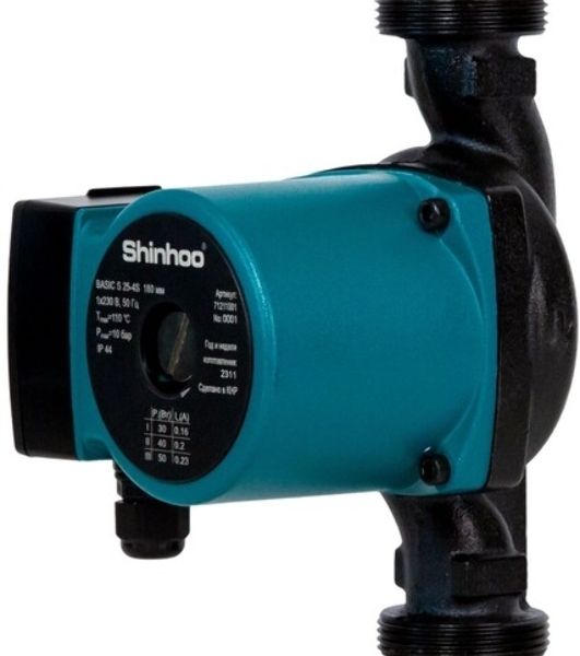 Циркуляционный центробежный насос с "мокрым" ротором Shinhoo Basic 25-6S N 180 1x230V