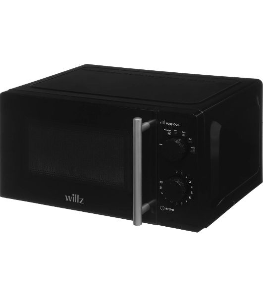 Микроволновая печь WILLZ MOS-1706MB черный, 17 л, 700 Вт, переключатели — поворотный механизм
