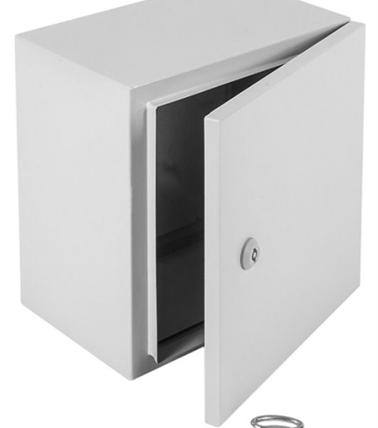 Шкаф электротехнический настенный Elbox EMW, IP66, 400х400х150 мм (ВхШхГ), дверь: металл, металл, серый