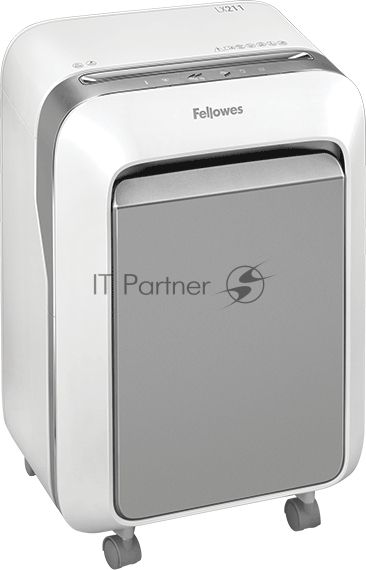 Шредер Fellowes PowerShred LX211 белый (секр.P-5)/перекрестный/15лист./23лтр./скрепки/скобы/пл.карты