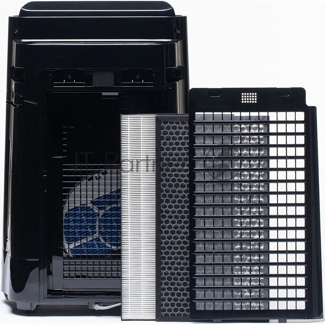 Климатический комплекс Sharp KCD41RB черный, 26 м², 2.5 л, HEPA-фильтр, ионизация Plasmacluster, гигростат