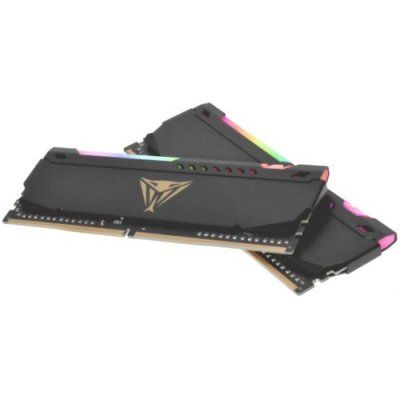Оперативная память Patriot Viper Steel, DDR4, 32GB (2x16GB), 3200 MHz, CL16, с радиатором, RGB, черный