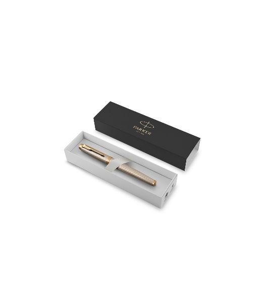 Ручка перьевая Parker IM Premium F323 (CW1931684) Grey GT, F, сталь нержавеющая, подарочная коробка