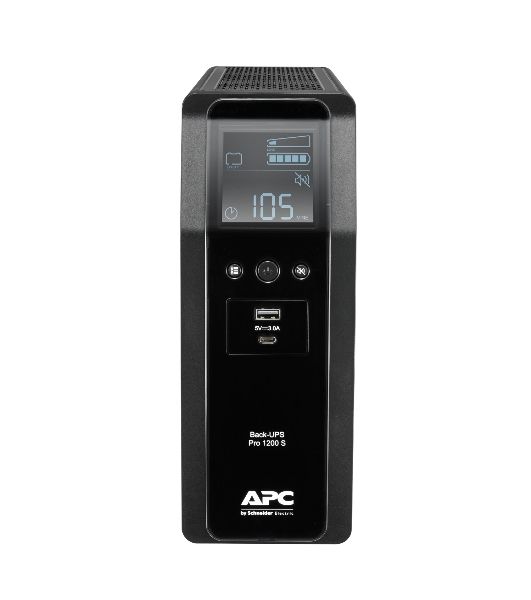 Источик бесперебойного питания APC  Back-UPS Pro BR 1200VA/720W, Sinewave,8xC13 Outlets(2 Surge & 6 batt.), AVR, LCD, Data/DSL protect, USB