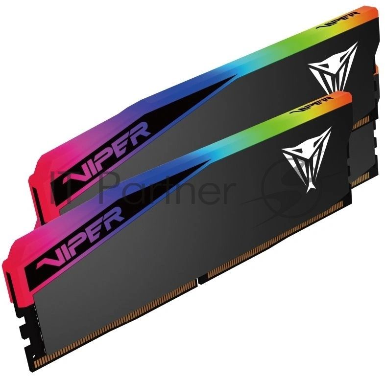 Оперативная память Patriot Viper Elite 5 Ultra RGB, DDR5, 32GB (2x16GB), 6000 MHz, CL28, с радиатором, RGB, чёрный