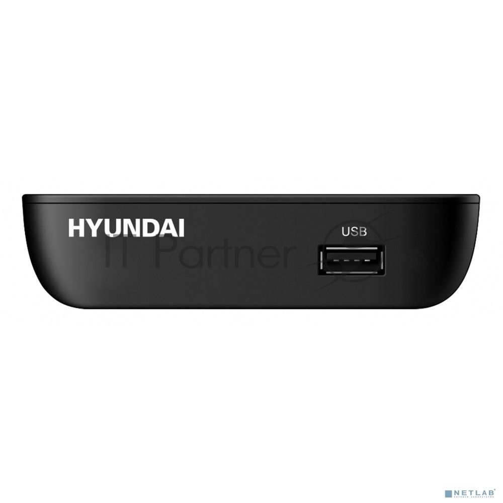 Приставка для цифрового ТВ Hyundai H-DVB460 черный, DVB-T2, DVB-T, DVB-C, HDMI, USB 2.0 х2