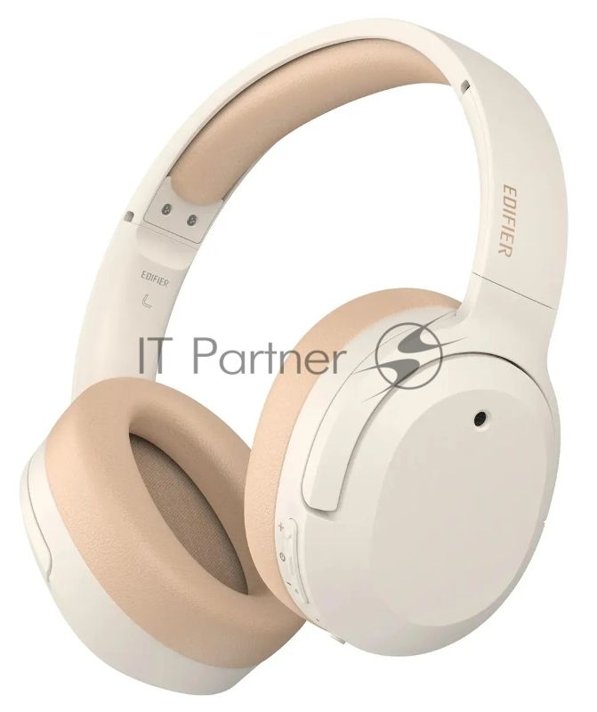 Беспроводные/проводные наушники Edifier W820NB Plus слоновая кость, полноразмерные, Bluetooth + USB-C, активное шумоподавление