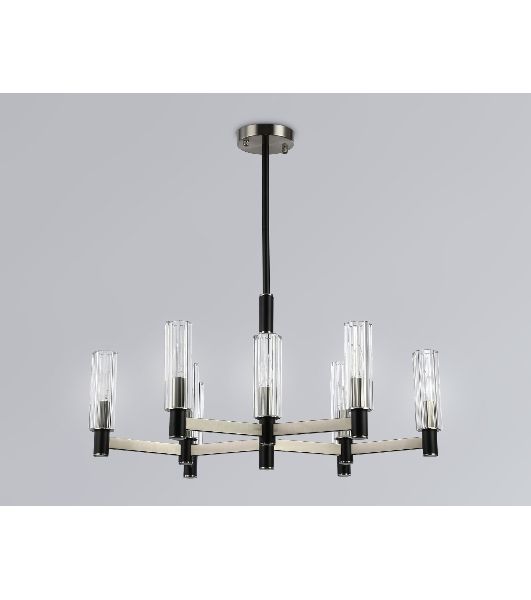 Люстра Ambrella light LH55503/9 SN/BK/CL сатин никель/черный/прозрачный E14*9 max 40W D760*760