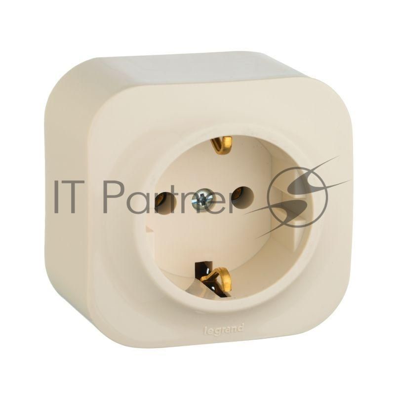 Розетка Legrand 782241 с заземлением без шторок (Слоновая кость)