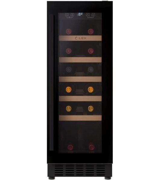 Винный шкаф LEX LWD3020BL черный, 56 л, 1 отсек, 20 бут.
