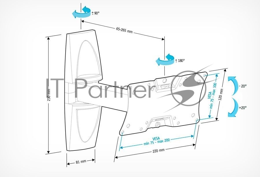 Кронштейн Holder LCDS-5063 белый