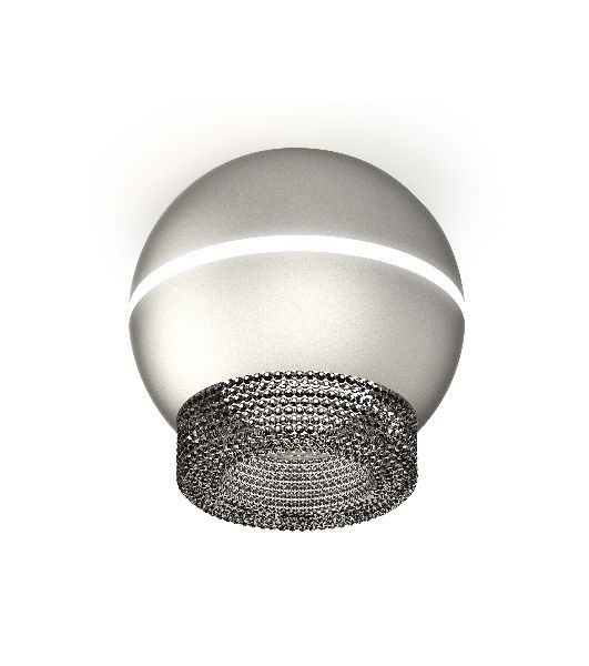 Светильник Ambrella Light XS1103020 SSL/BK серебро песок/тонированный MR16 GU5.3 LED 3W 4200K (C1103, N7192)