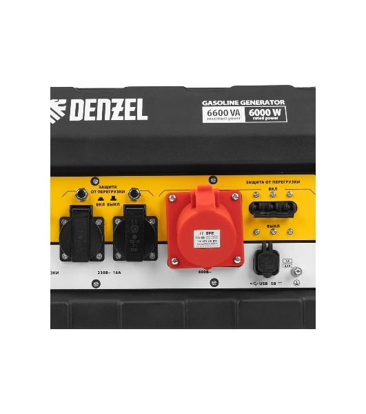 Электрогенератор бензиновый Denzel PS 80 E-3, 6.5 кВт, 85 дБ, 87 кг